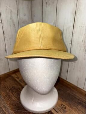 Vintage Adventure Bound Genuine Leather Strapback Beige Hat Baseball Cap USA